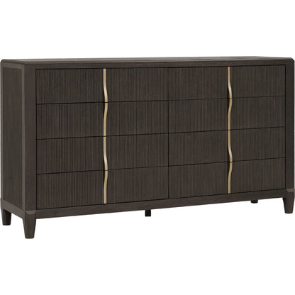 West End Loft 8-Drawer Dresser by Pulaski Furniture in tuxedo. Made from rubberwood in a modern style.