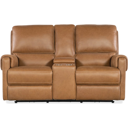 Somers Power Console Loveseat by Hooker Furniture. Made from unique in a transitional style.