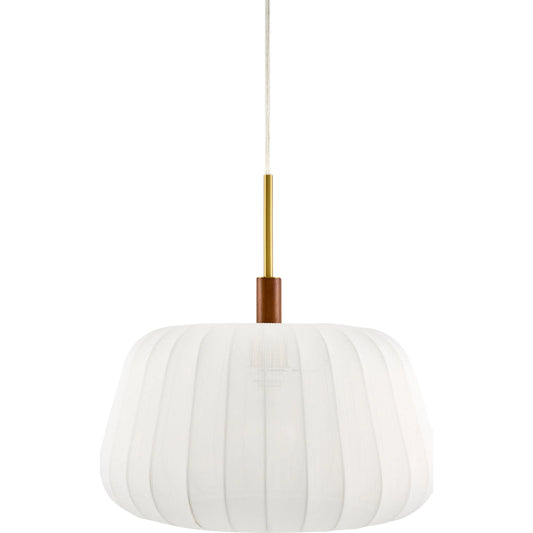 Ceduna Pendant by Livabliss in white, brass. Made from cotton in a unique style.