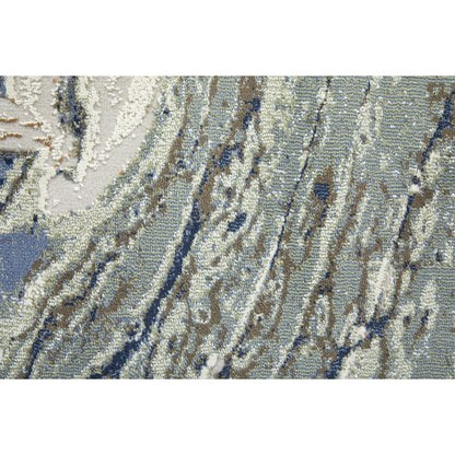 Mandana CME39M1F Rug by Feizy in ivory, taupe, blue. Made from polyester, polypropylene in a unique style.