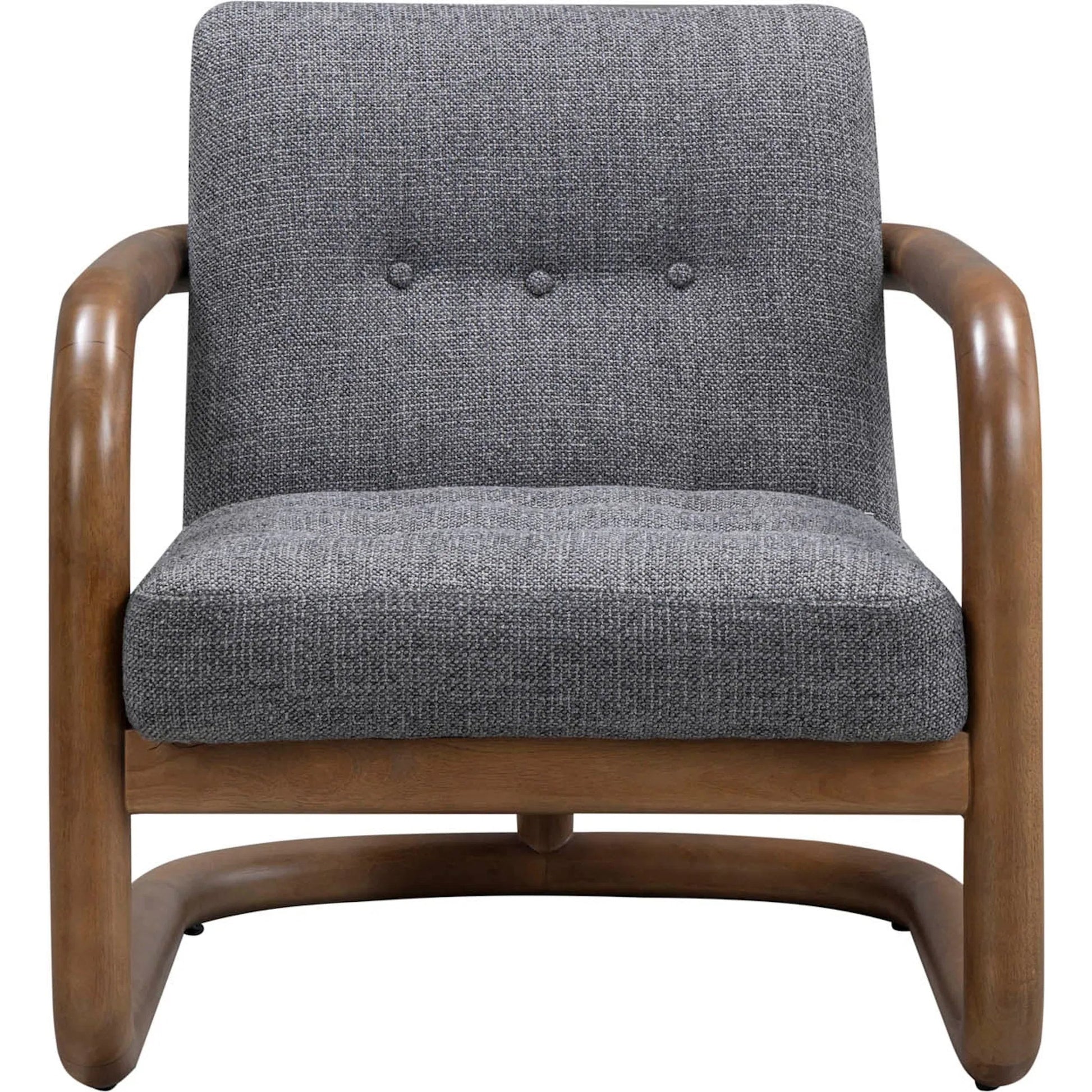 Curbside Club Chair by LH Imports in brown. Made from polyester, ash, foam, plywood in a unique style.