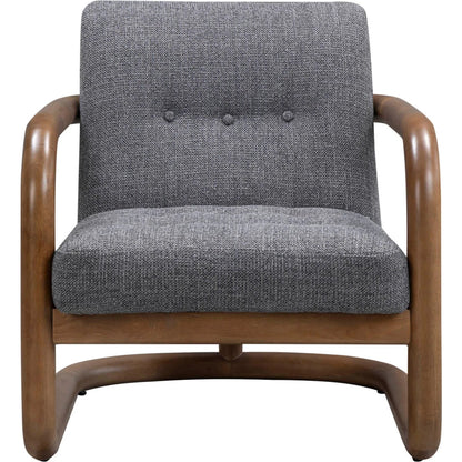 Curbside Club Chair by LH Imports in brown. Made from polyester, ash, foam, plywood in a unique style.