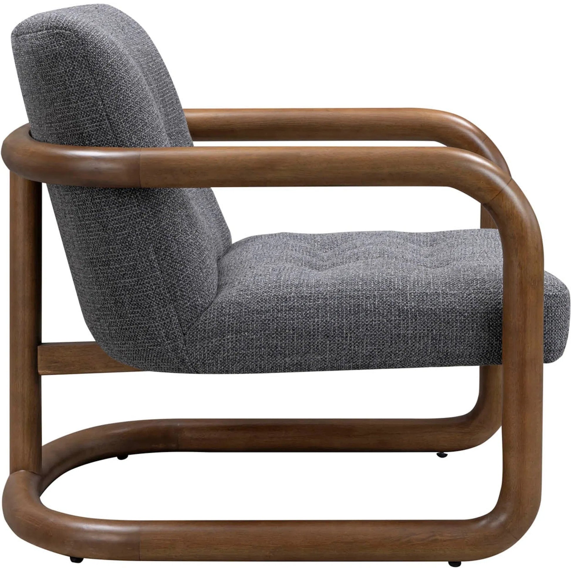Curbside Club Chair by LH Imports in brown. Made from polyester, ash, foam, plywood in a unique style.