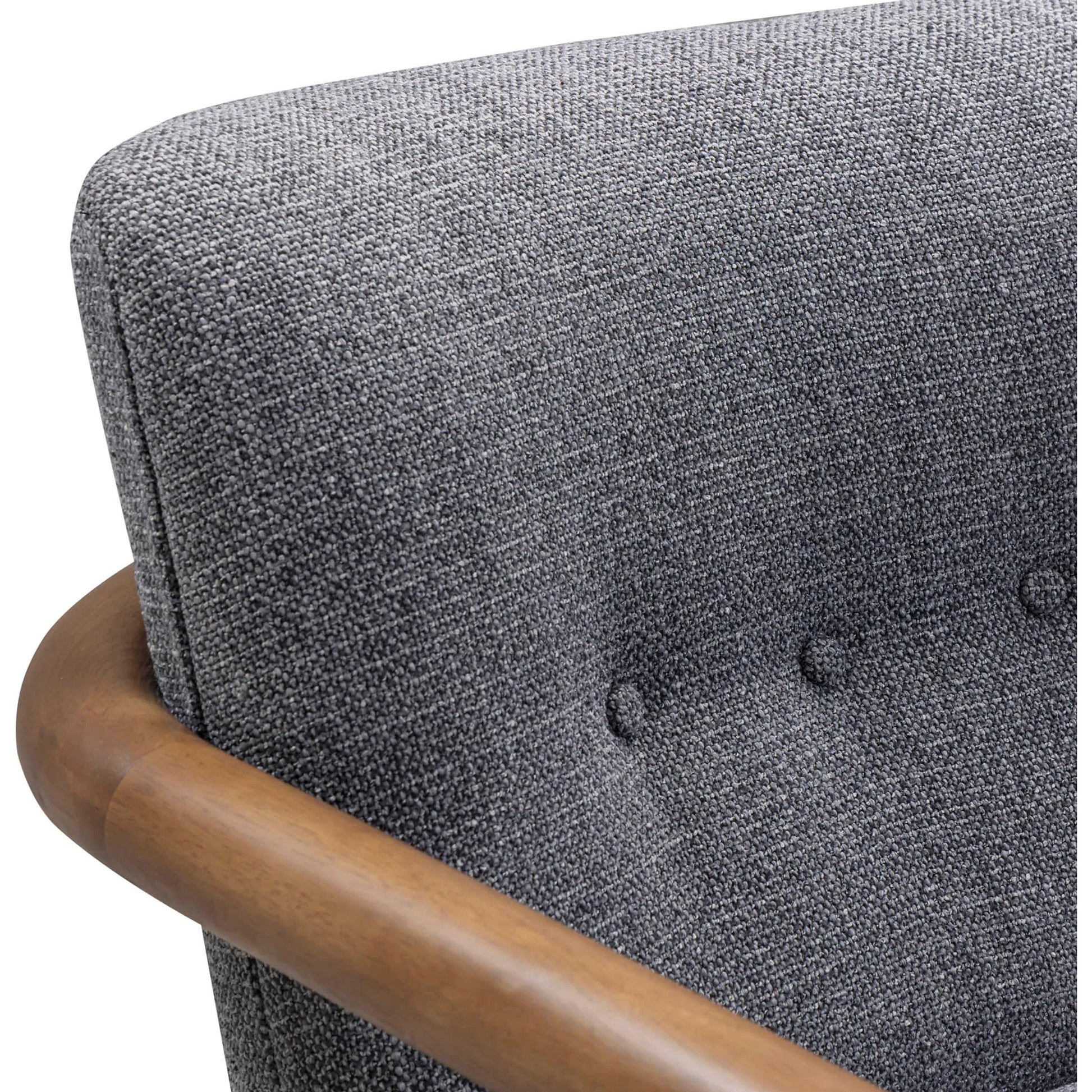 Curbside Club Chair by LH Imports in brown. Made from polyester, ash, foam, plywood in a unique style.
