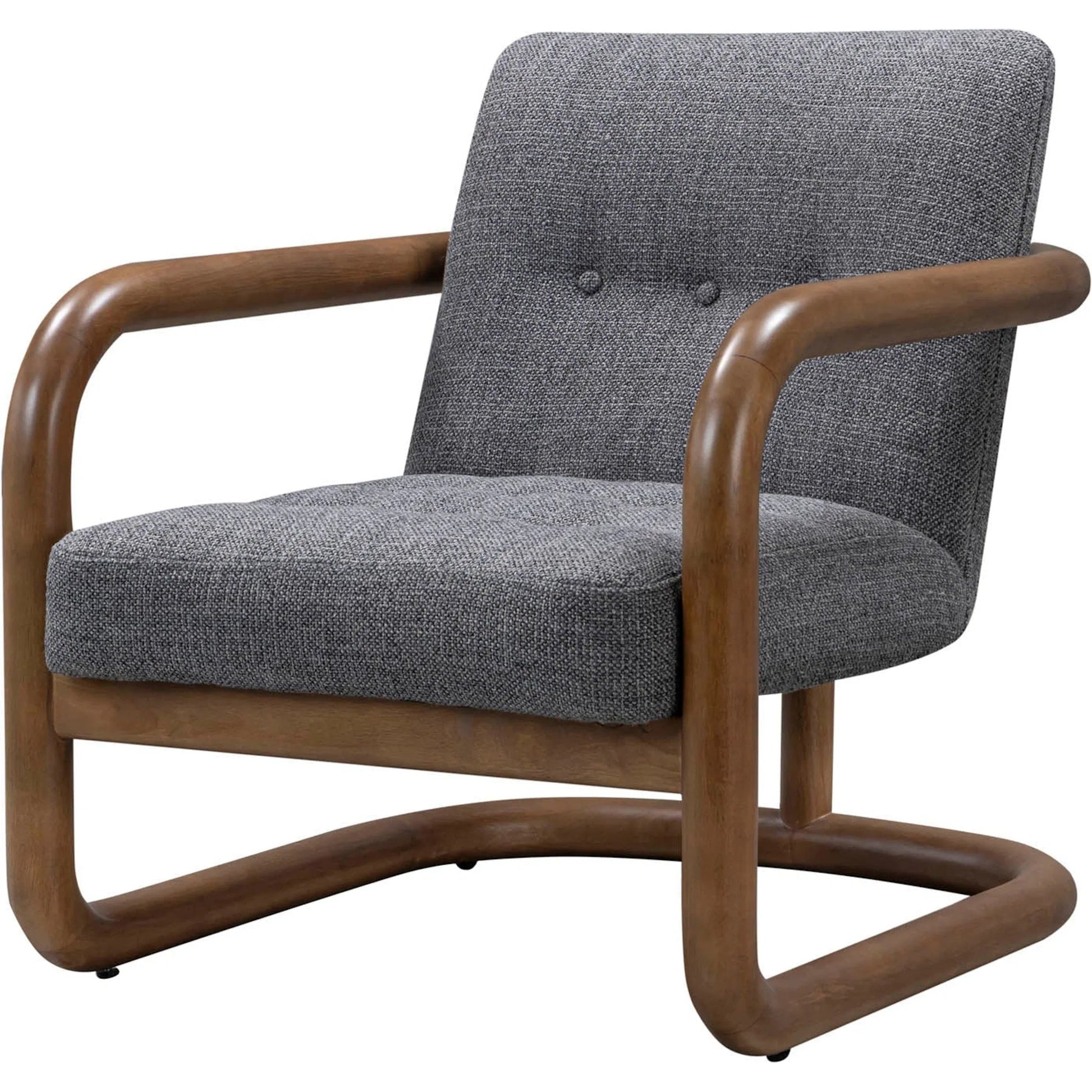 Curbside Club Chair by LH Imports in brown. Made from polyester, ash, foam, plywood in a unique style.