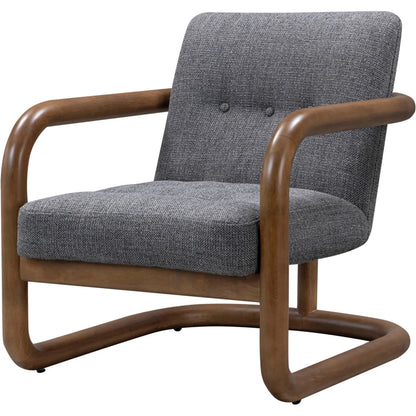 Curbside Club Chair by LH Imports in brown. Made from polyester, ash, foam, plywood in a unique style.