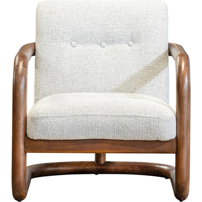Curbside Club Chair by LH Imports in brown. Made from polyester, ash, foam, plywood in a unique style.