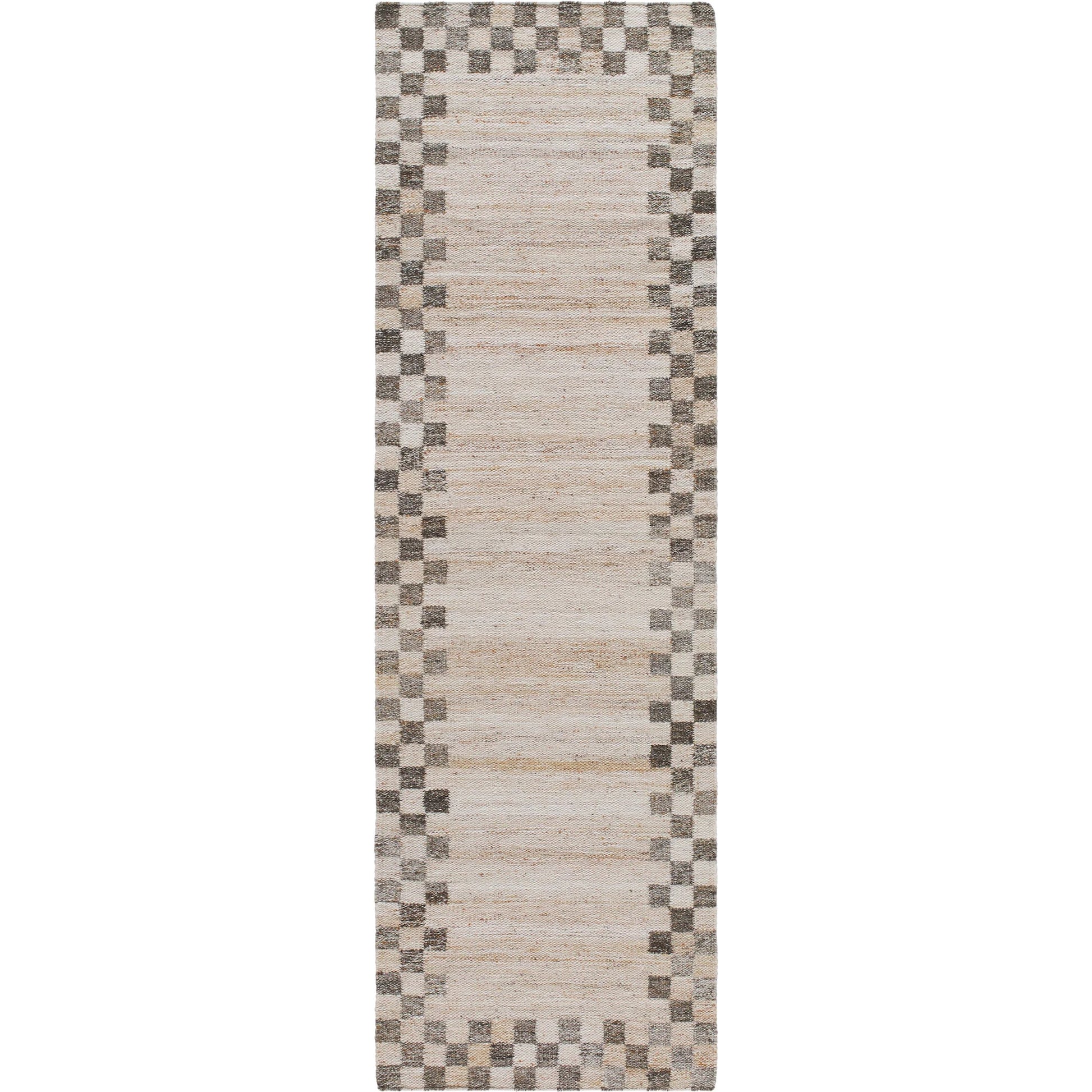 Cusco CUS-2301 Indoor/Outdoor Rug by Surya in ivory, taupe, charcoal, beige. Made from face: 100% polyester, warp: 100% recycled pet yarn in a unique style.