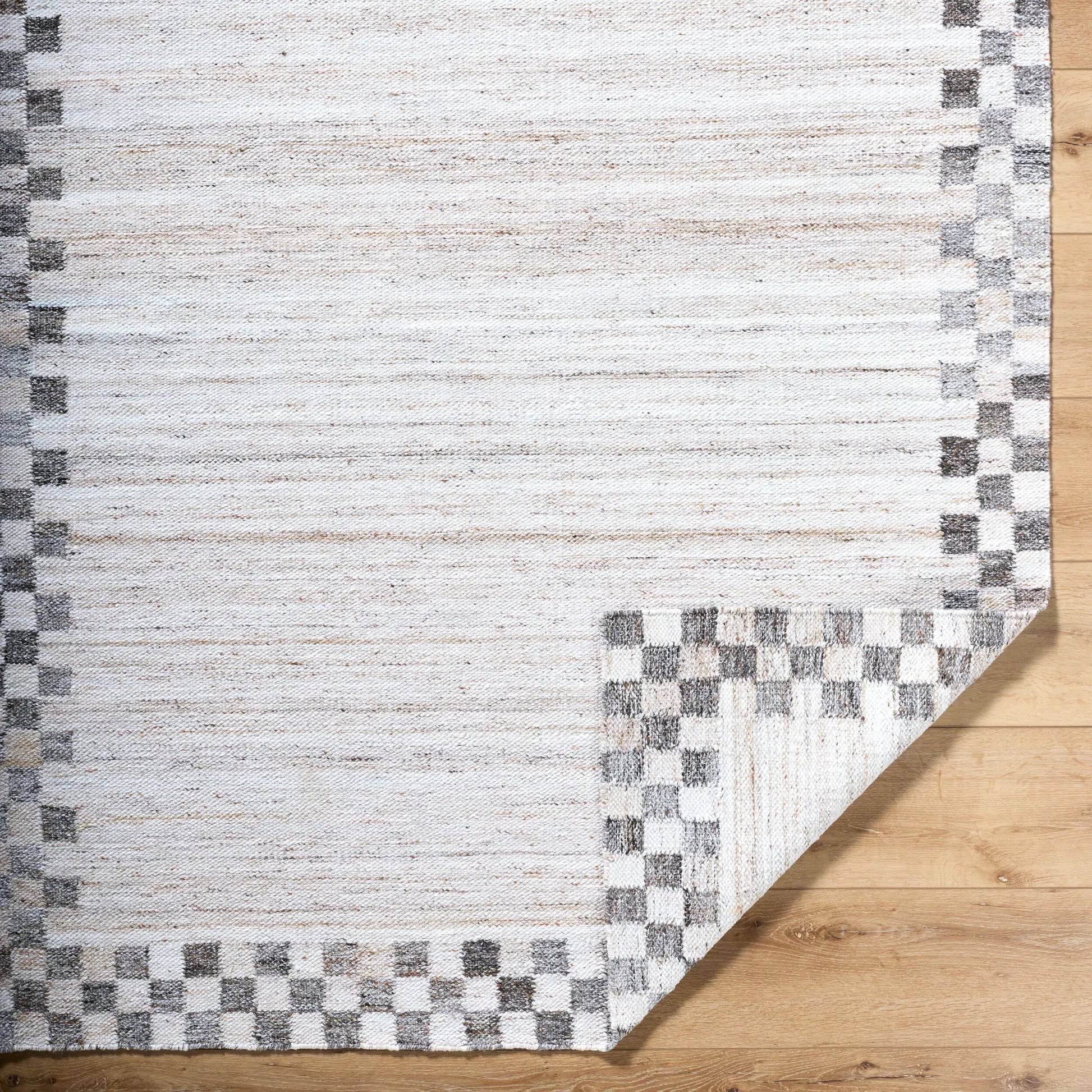 Cusco CUS-2301 Indoor/Outdoor Rug by Surya in ivory, taupe, charcoal, beige. Made from face: 100% polyester, warp: 100% recycled pet yarn in a unique style.