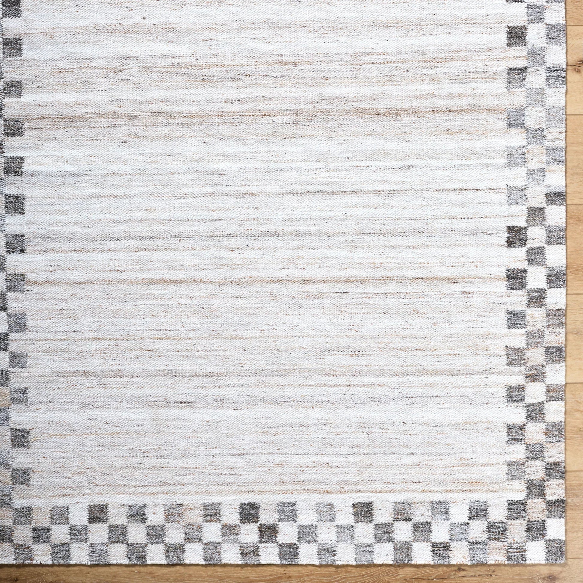 Cusco CUS-2301 Indoor/Outdoor Rug by Surya in ivory, taupe, charcoal, beige. Made from face: 100% polyester, warp: 100% recycled pet yarn in a unique style.