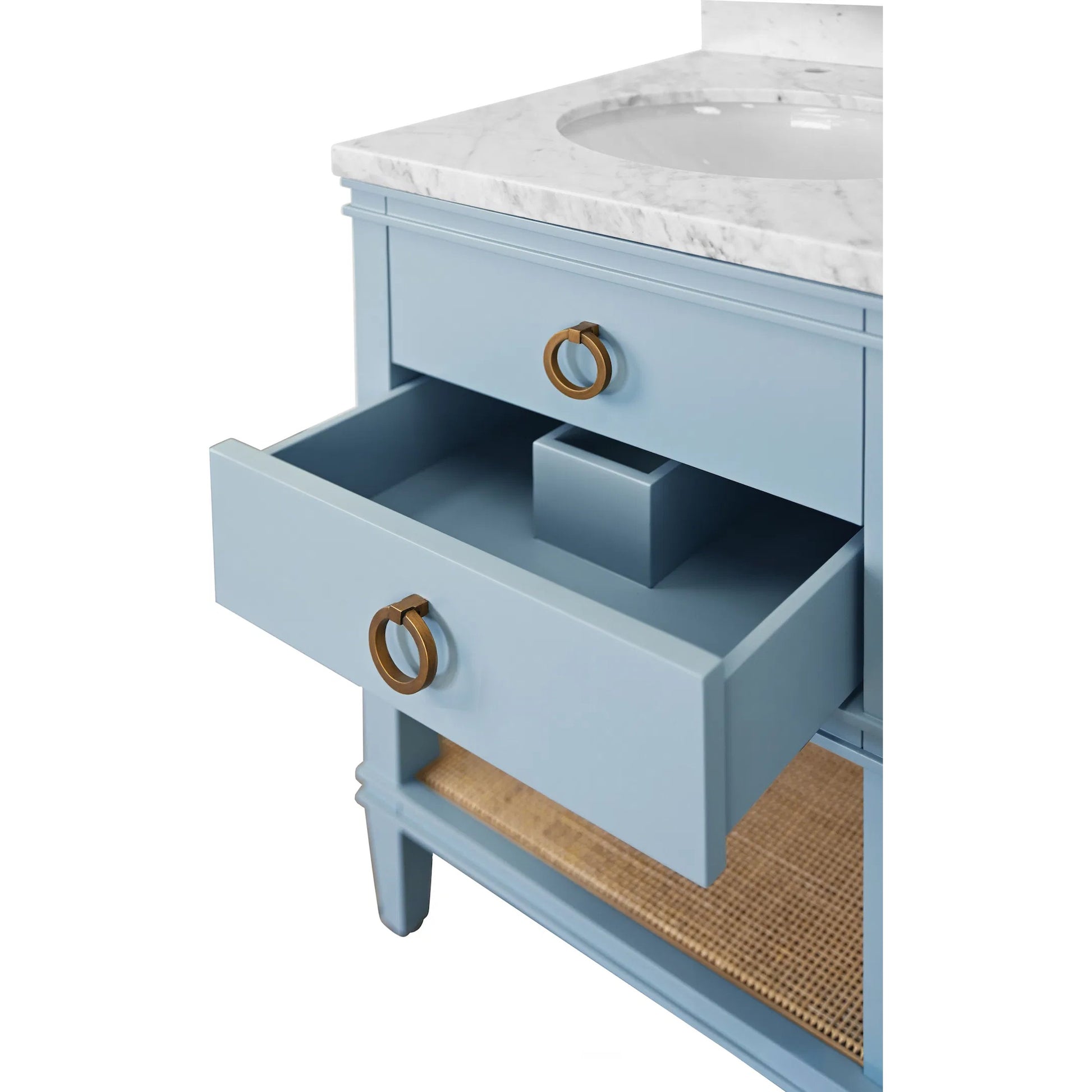 Cutler Bath Vanity by Worlds Away. Made from porcelain, marble in a unique style.