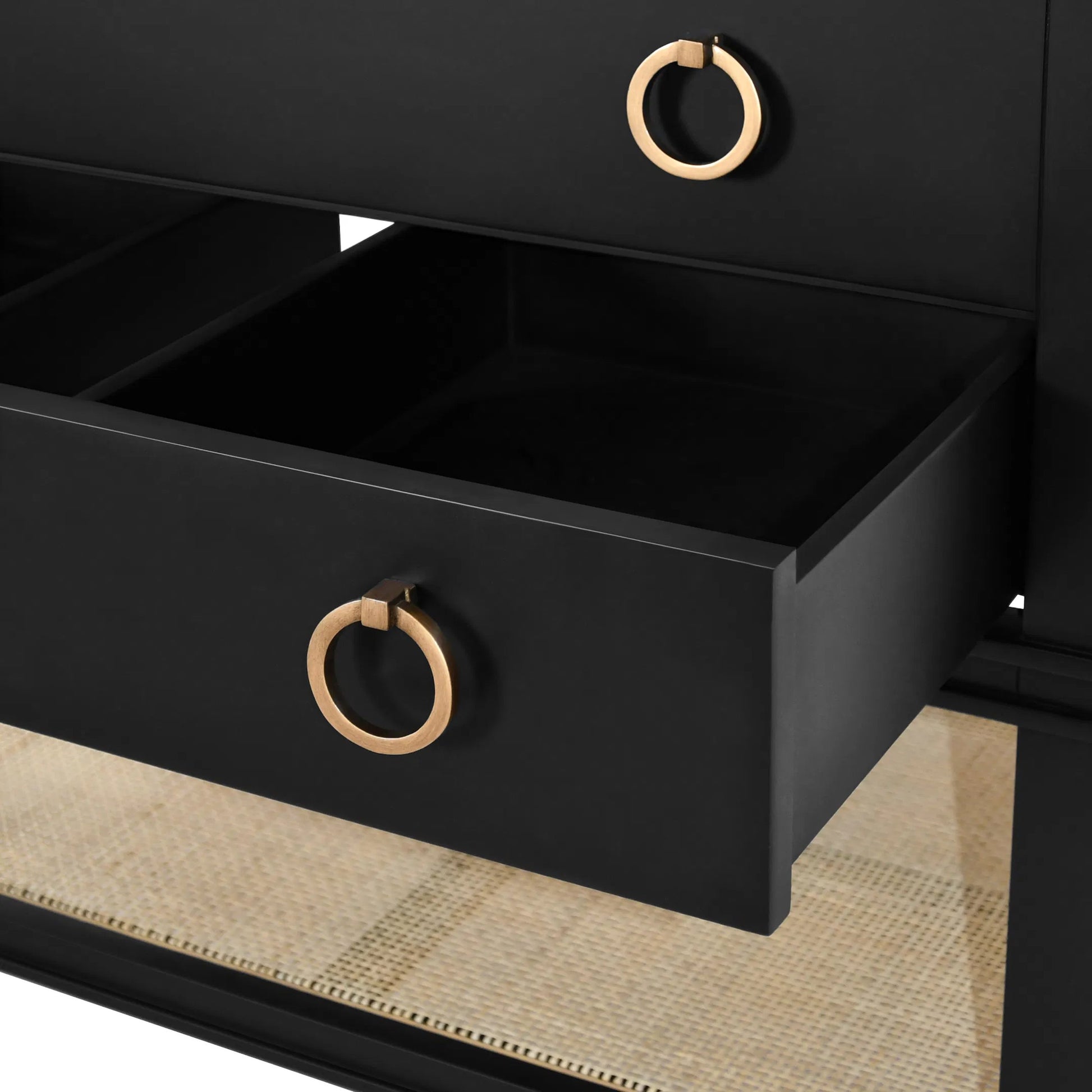 Cutler 36" Bath Vanity by Worlds Away. Made from hardwood solids, mdf, veneer, rattan, metal, marble, porcelain in a transitional style.