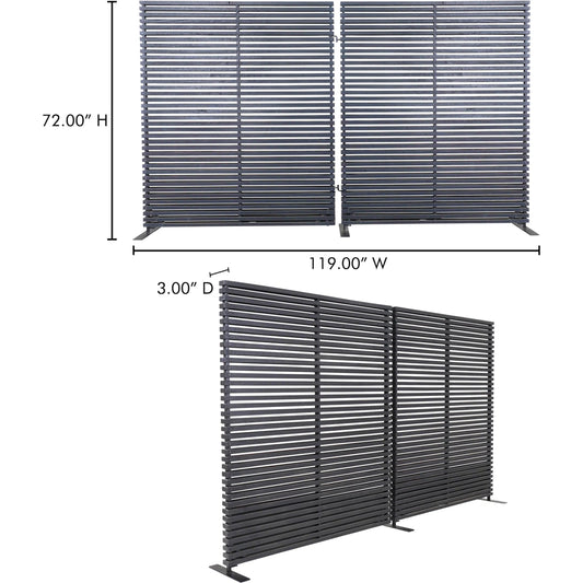 Damani Screen by Moe's Home Collection. Made from mixed hardwoods, aluminum frame in a modern style.