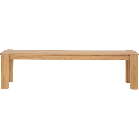 Tempo Outdoor Bench by Moe's Home Collection. Made from solid teak in a modern style.
