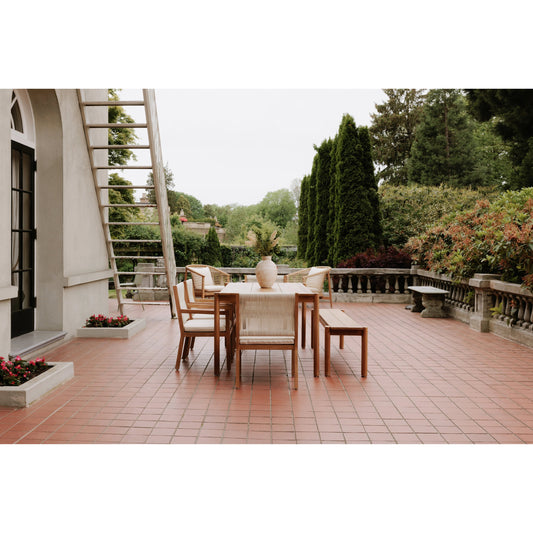 Tempo Outdoor Bench by Moe's Home Collection. Made from solid teak in a modern style.