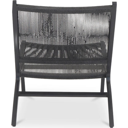 Palma Outdoor Lounge Chair by Moe's Home Collection. Made from solid teak frame, synthetic rattan in a rustic style.