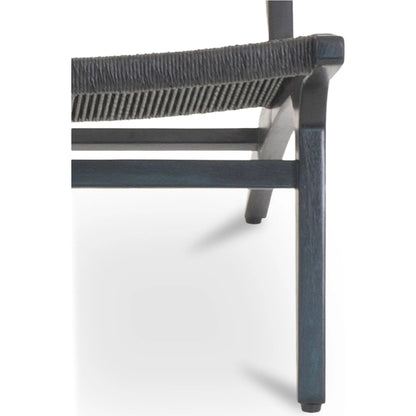 Palma Outdoor Lounge Chair by Moe's Home Collection. Made from solid teak frame, synthetic rattan in a rustic style.