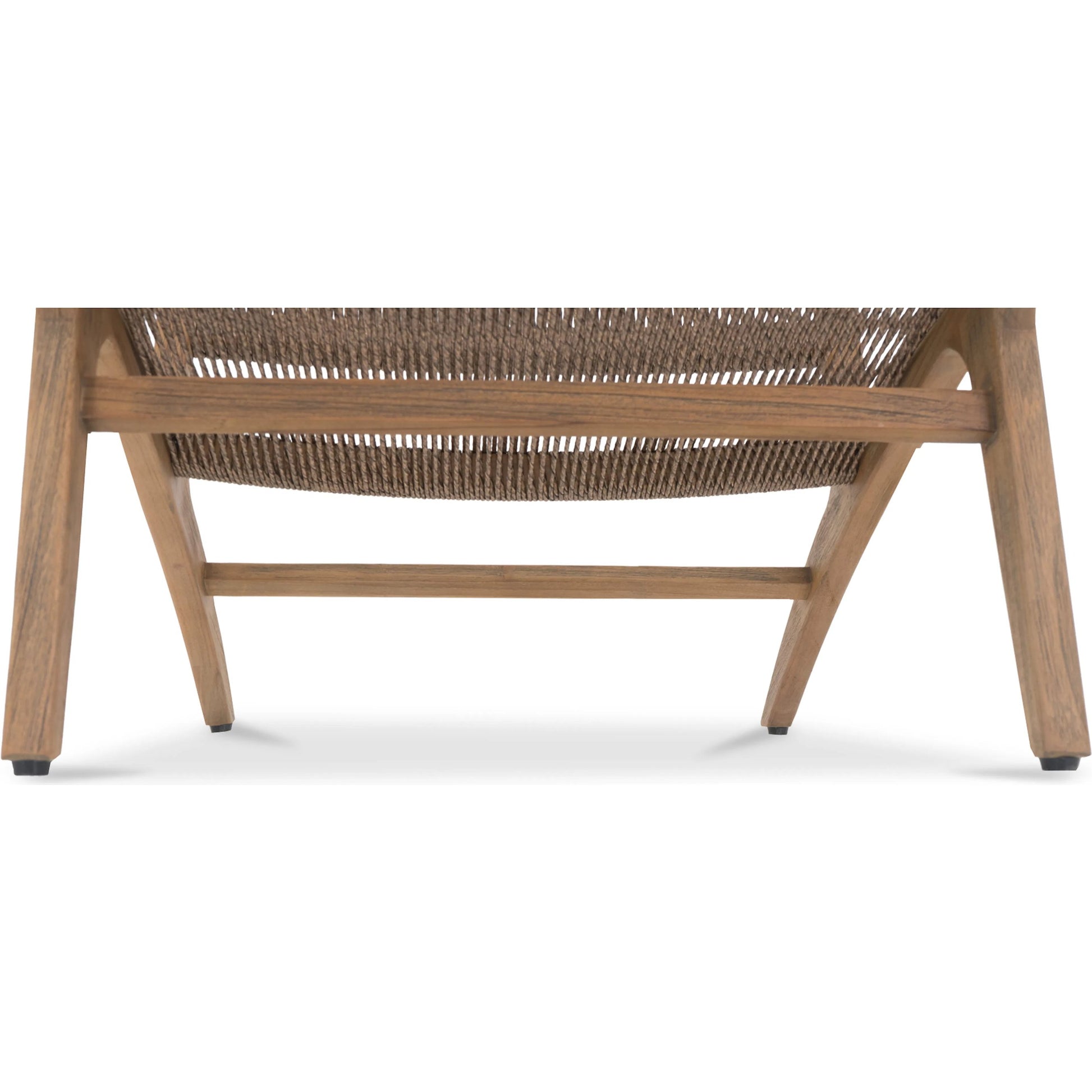 Palma Outdoor Lounge Chair by Moe's Home Collection. Made from solid teak frame, synthetic rattan in a rustic style.
