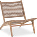 Palma Outdoor Lounge Chair by Moe's Home Collection. Made from solid teak frame, synthetic rattan in a rustic style.