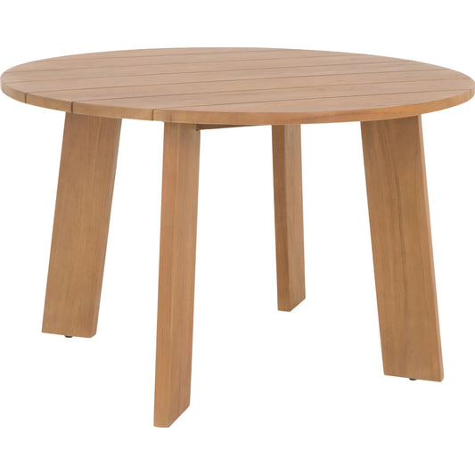 Delta Round Outdoor Dining Table by Moe's Home Collection. Made from solid teak in a unique style.