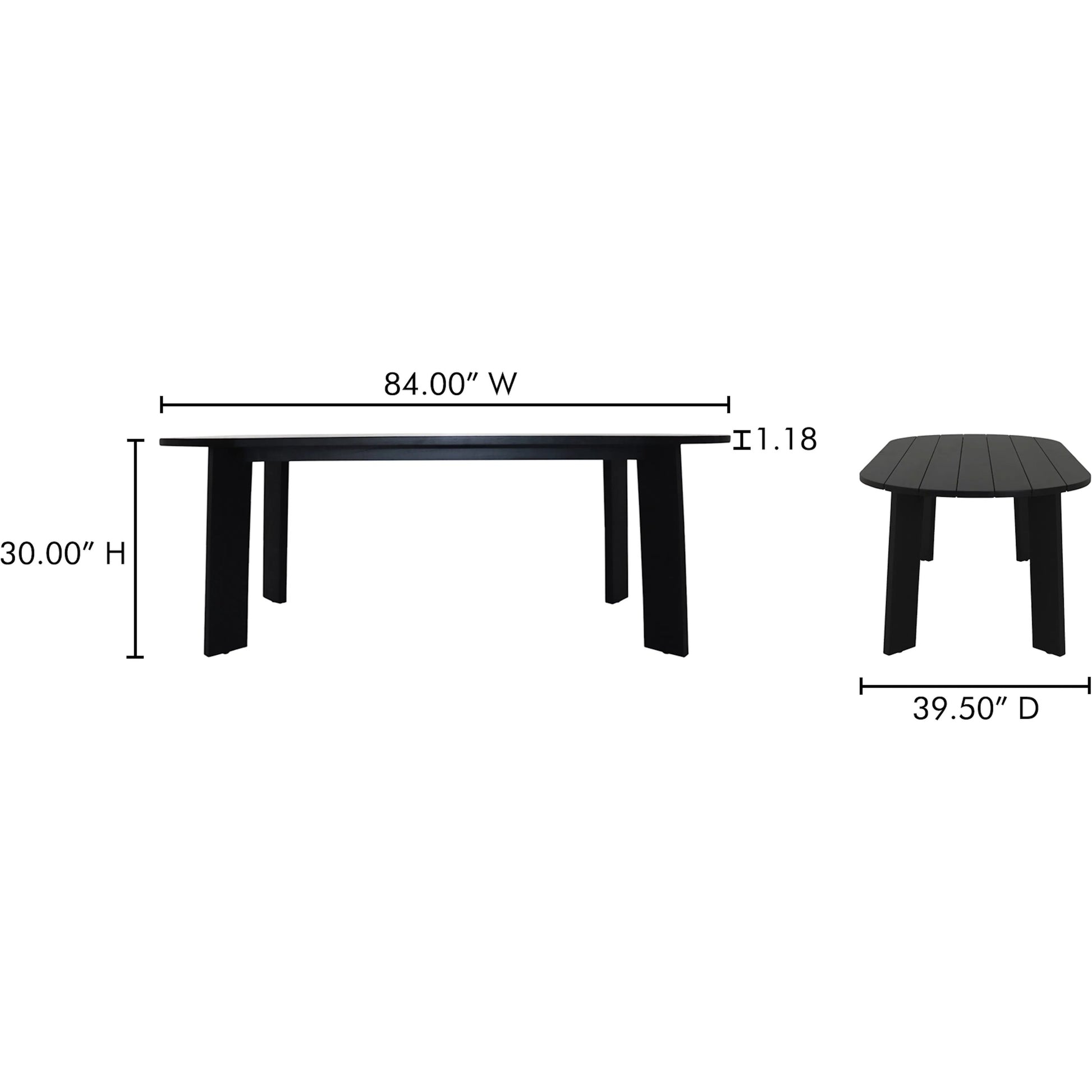 Delta Oval Outdoor Dining Table by Moe's Home Collection. Made from solid teak in a transitional style.