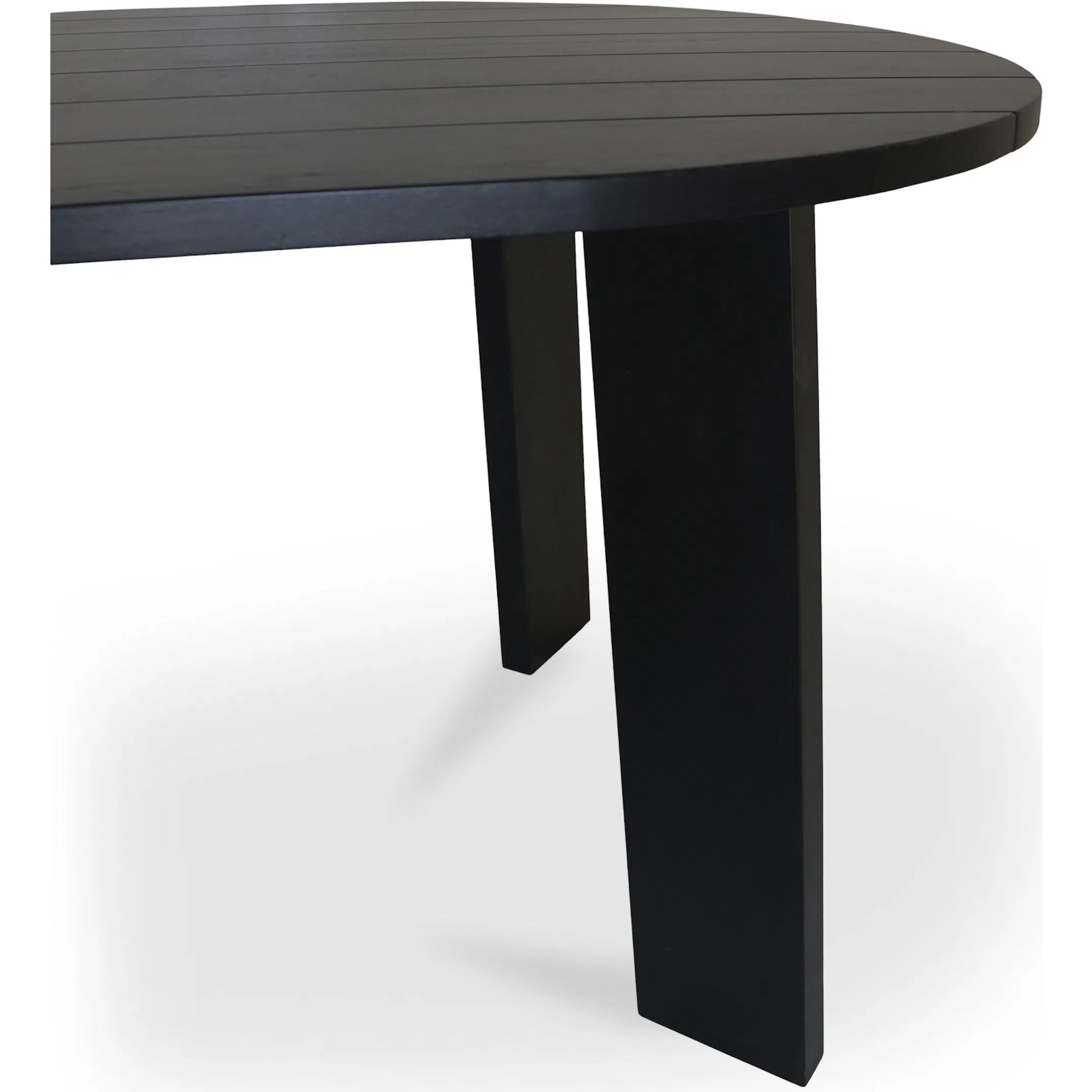 Delta Oval Outdoor Dining Table by Moe's Home Collection. Made from solid teak in a transitional style.