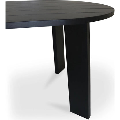 Delta Oval Outdoor Dining Table by Moe's Home Collection. Made from solid teak in a transitional style.