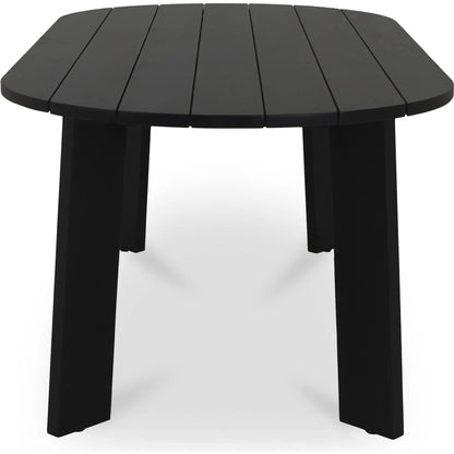 Delta Oval Outdoor Dining Table by Moe's Home Collection. Made from solid teak in a transitional style.