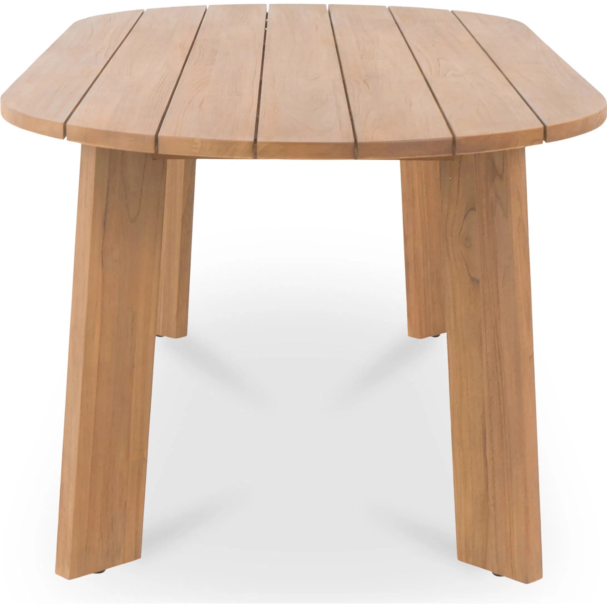 Delta Oval Outdoor Dining Table by Moe's Home Collection. Made from solid teak in a transitional style.