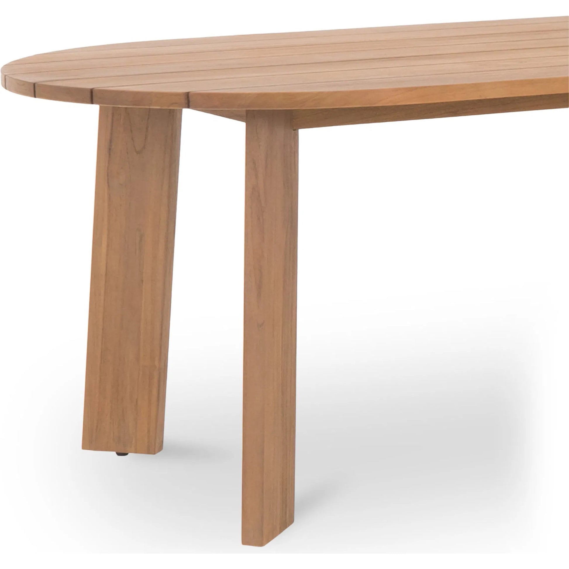 Delta Oval Outdoor Dining Table by Moe's Home Collection. Made from solid teak in a transitional style.