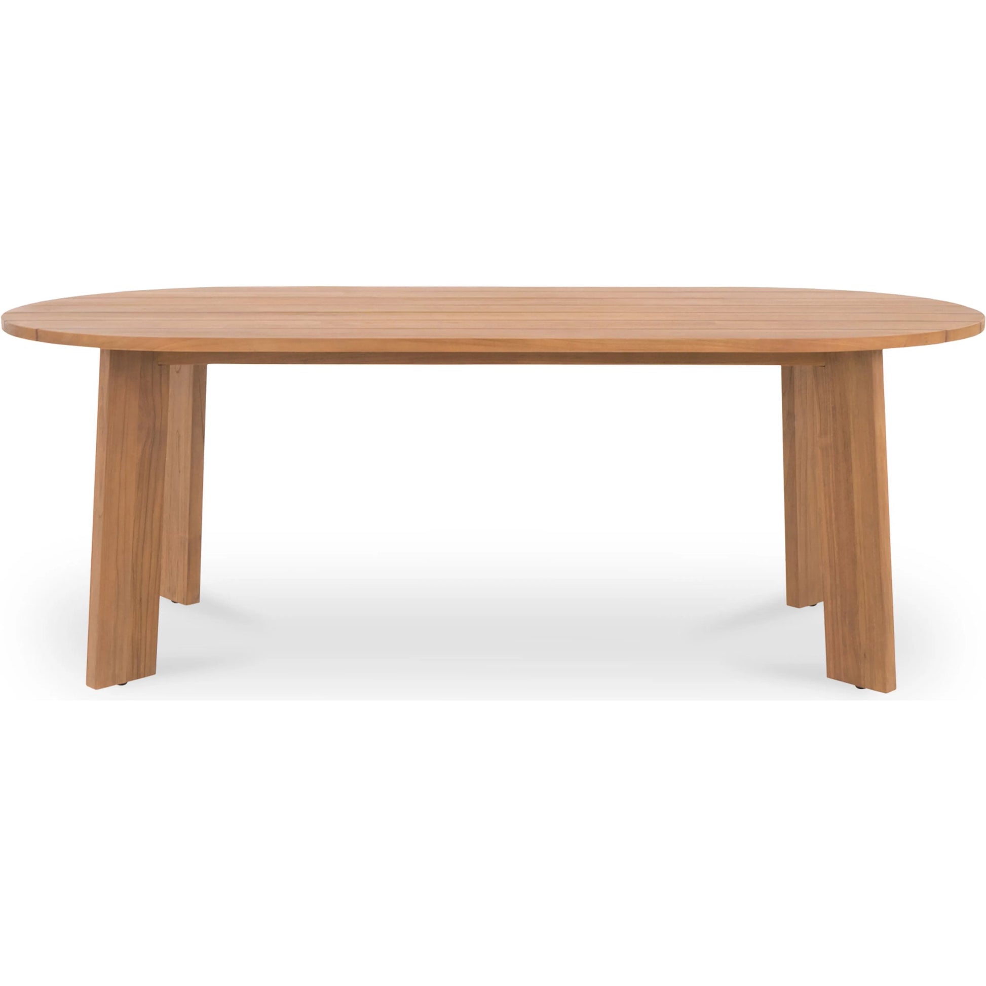Delta Oval Outdoor Dining Table by Moe's Home Collection. Made from solid teak in a transitional style.