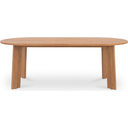 Delta Oval Outdoor Dining Table by Moe's Home Collection. Made from solid teak in a transitional style.