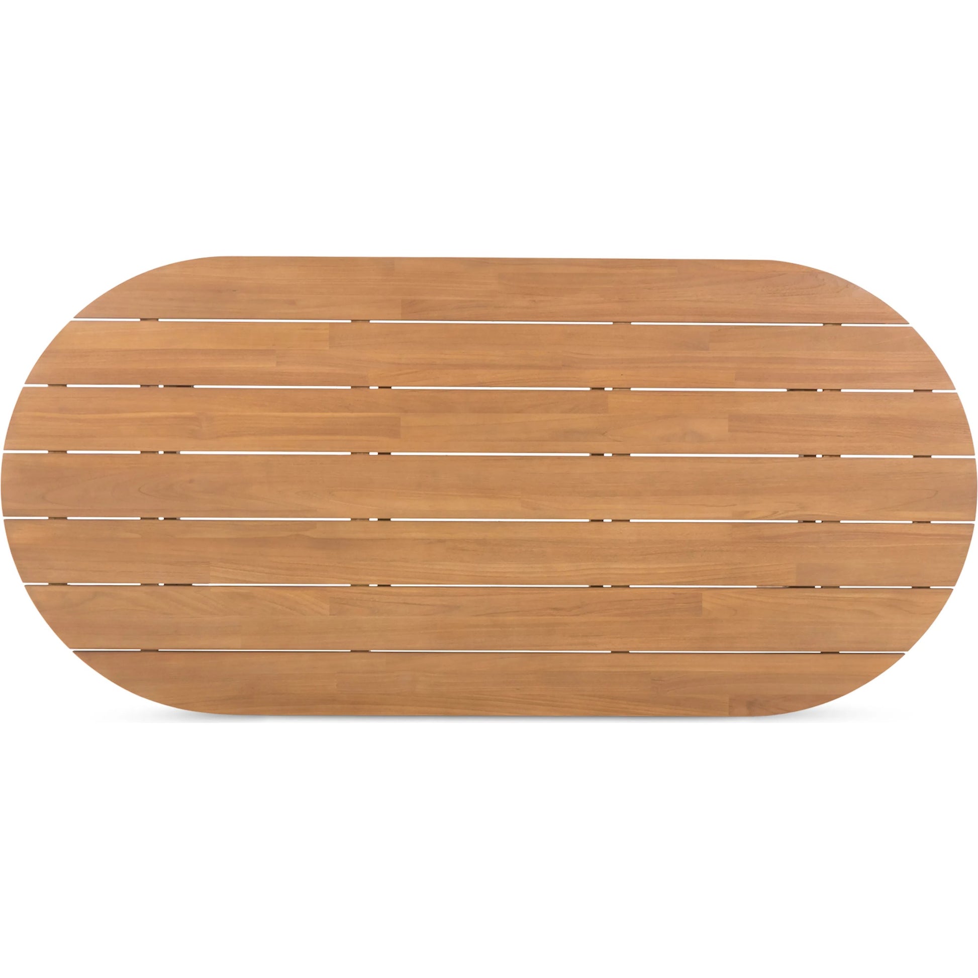 Delta Oval Outdoor Dining Table by Moe's Home Collection. Made from solid teak in a transitional style.