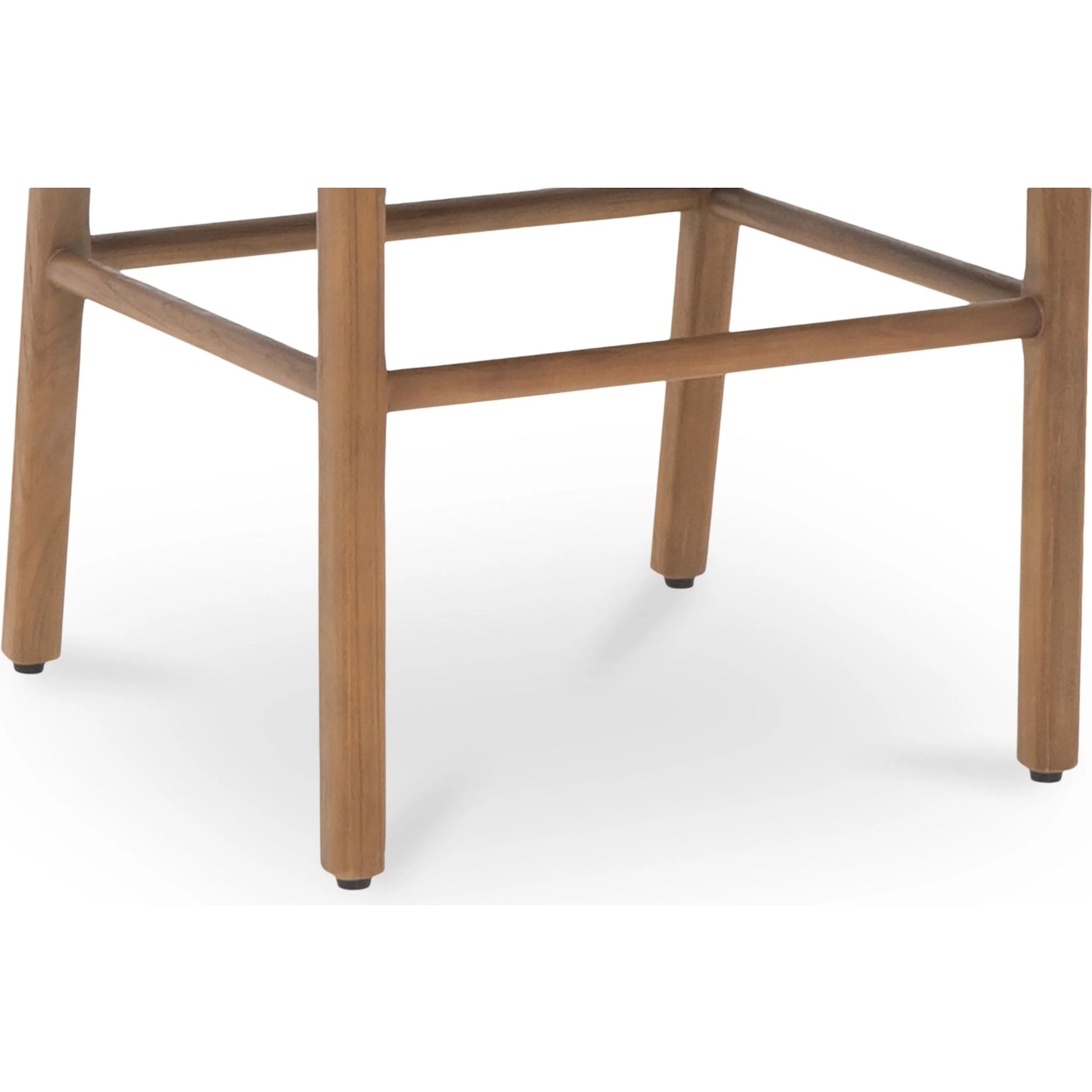 Mira Outdoor Dining Chair by Moe's Home Collection in black and natural solid teak. Made from solid teak frame, woven seat in a modern style.