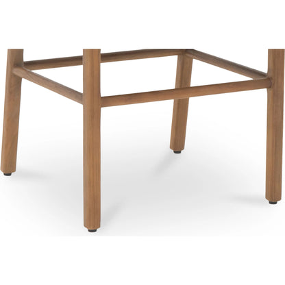 Mira Outdoor Dining Chair by Moe's Home Collection in black and natural solid teak. Made from solid teak frame, woven seat in a modern style.