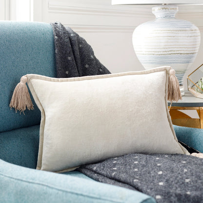 Cotton Velvet Pillow Cover - 28554 by Surya. Made from front: 100% cotton, back: 100% cotton in a modern style.