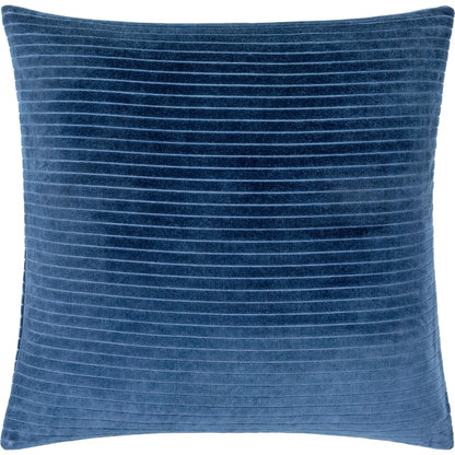 Cotton Velvet Stripes Pillow - 481617 by Surya. Made from front: 100% cotton, back: 100% cotton in a modern style.