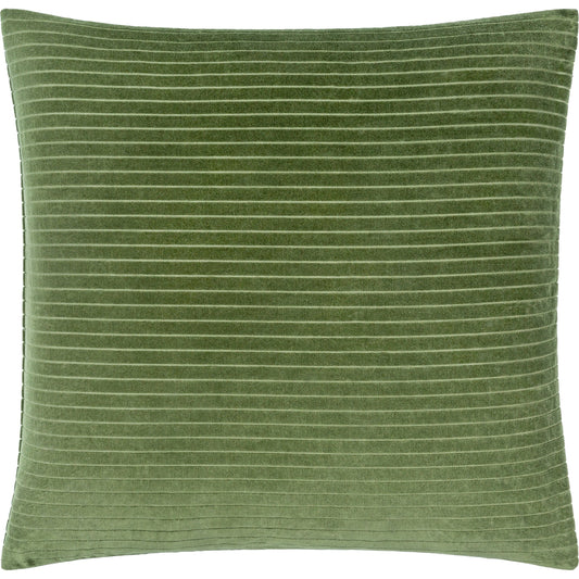 Cotton Velvet Stripes Pillow - 481617 by Surya. Made from front: 100% cotton, back: 100% cotton in a modern style.
