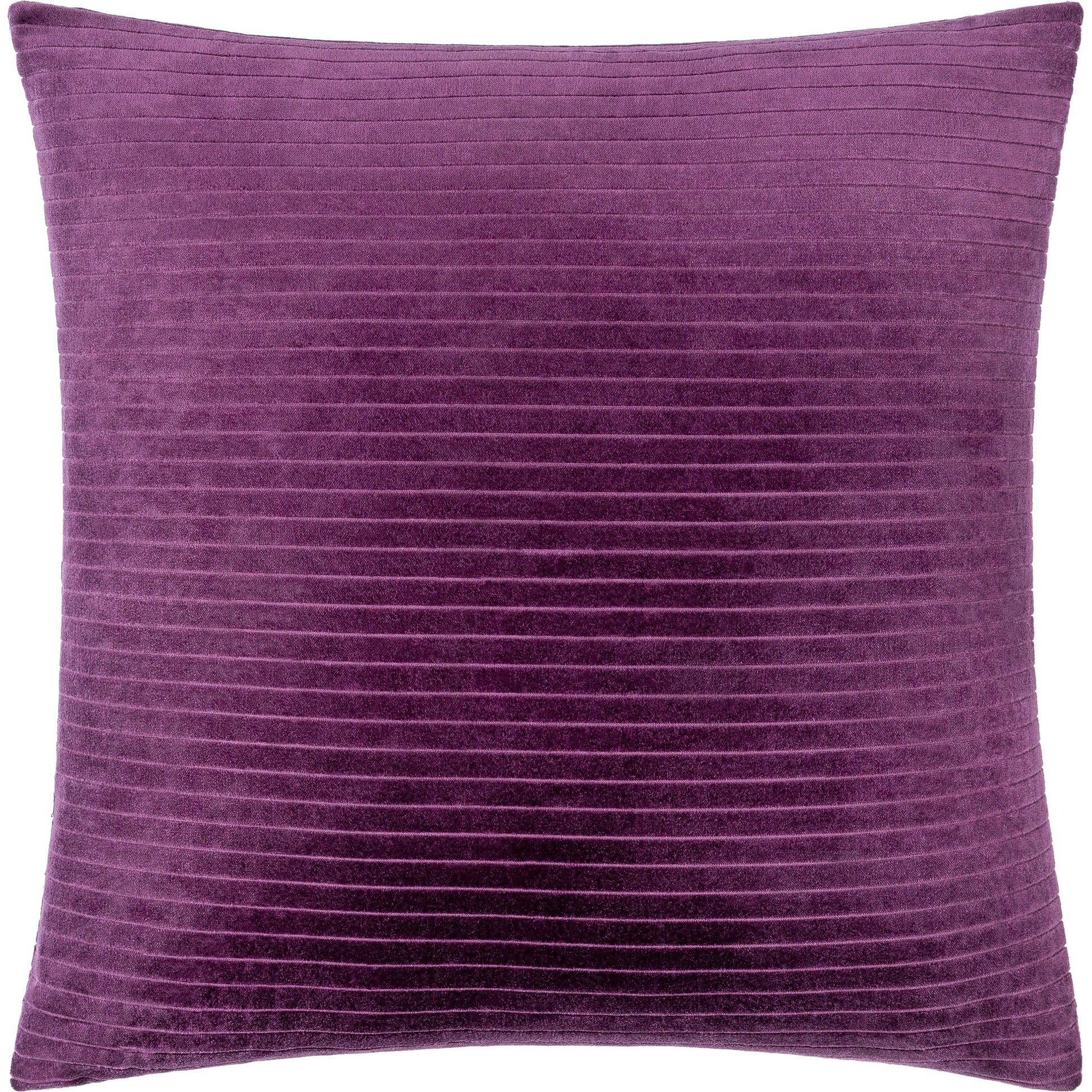 Cotton Velvet Stripes Pillow - 481617 by Surya. Made from front: 100% cotton, back: 100% cotton in a modern style.