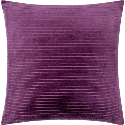 Cotton Velvet Stripes Pillow - 481617 by Surya. Made from front: 100% cotton, back: 100% cotton in a modern style.