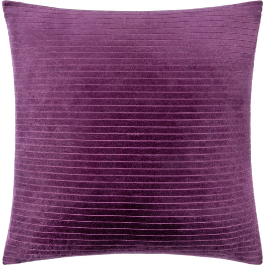 Cotton Velvet Stripes Pillow - 481617 by Surya. Made from front: 100% cotton, back: 100% cotton in a modern style.
