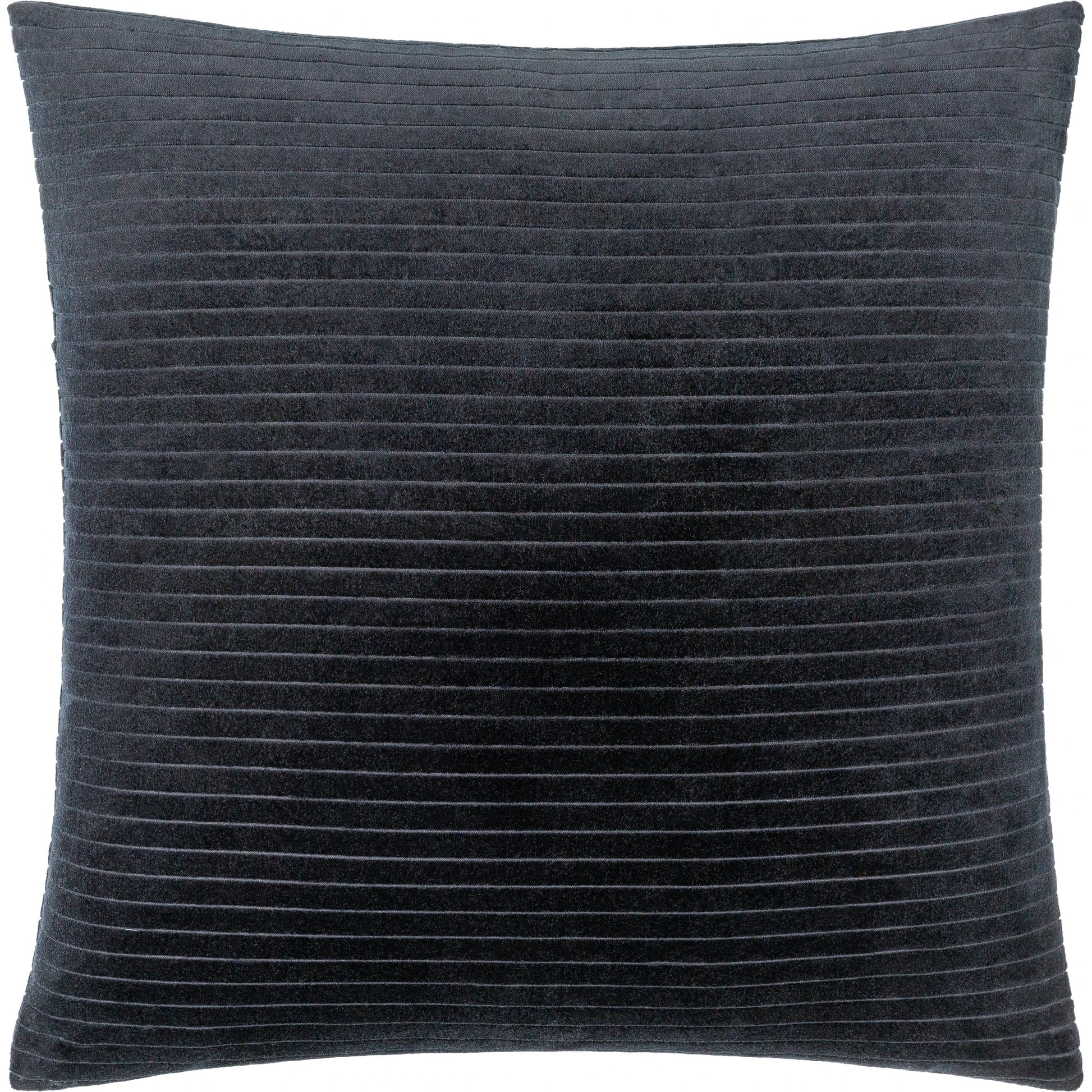 Cotton Velvet Stripes Pillow - 481617 by Surya. Made from front: 100% cotton, back: 100% cotton in a modern style.
