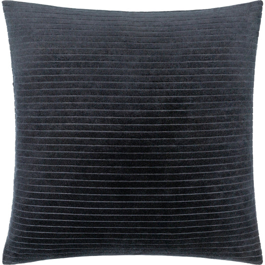 Cotton Velvet Stripes Pillow - 481617 by Surya. Made from front: 100% cotton, back: 100% cotton in a modern style.