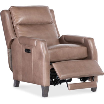 Nelson Power Recliner with Power Headrest by Hooker Furniture in dark wood. Made from unique in a traditional style.