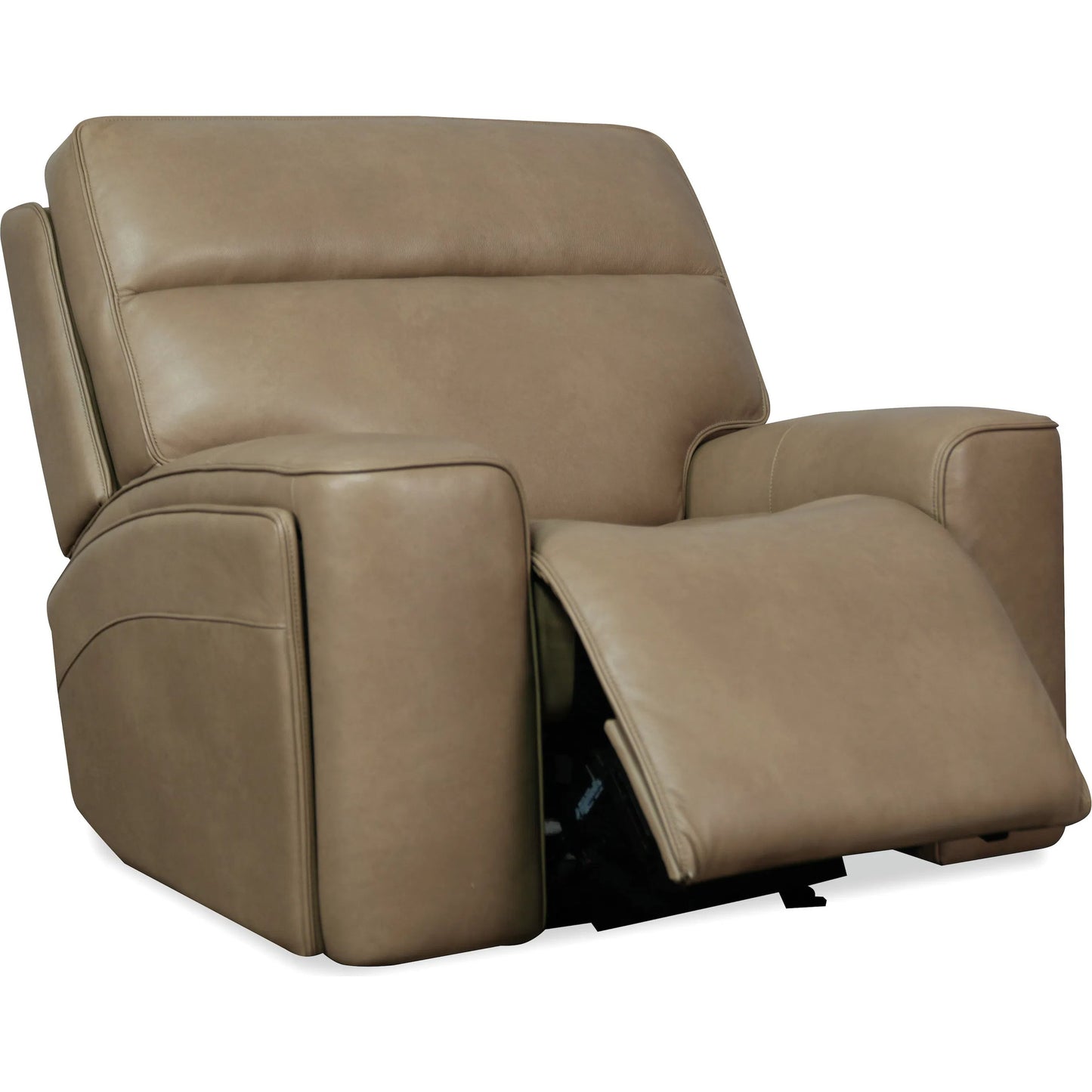 004 SI-2458640 | Additional Silo | Riverton Power Gliding Recliner with Power Headrest and Lumbar by Hooker Furniture in dante sandhills. Made from leather in a traditional style.