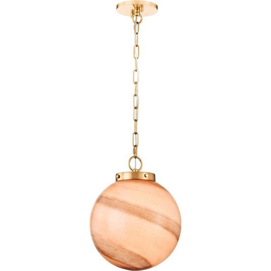 Cavill Pendant by Surya in brass, brown. Made from iron, glass in a unique style.
