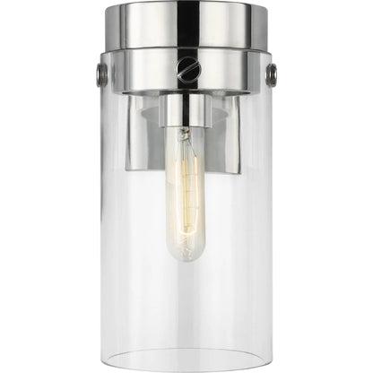 Garrett Sconce by Visual Comfort & Co. in polished nickel. Made from steel in a unique style.