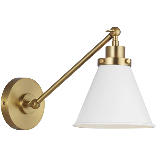 Wellfleet Single Arm Cone Task Sconce by Visual Comfort & Co.. Made from steel in a unique style.