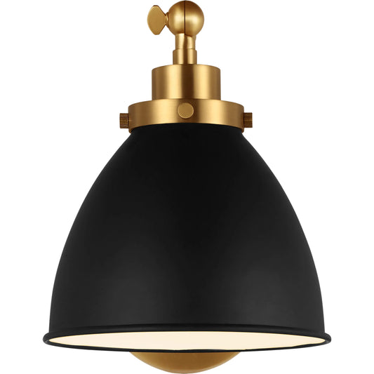 Wellfleet Single Arm Dome Task Sconce by Visual Comfort & Co.. Made from steel in a unique style.