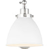 Matte White, Polished Nickel
